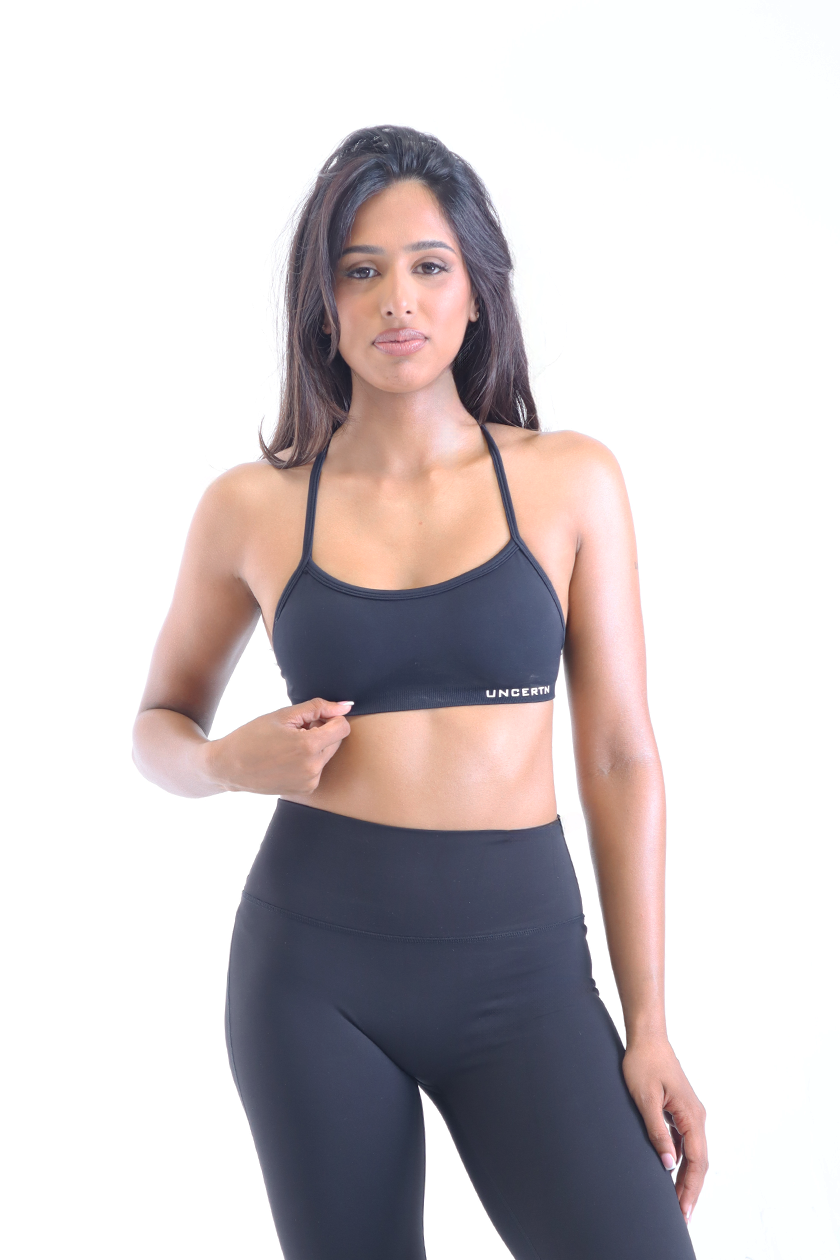 UC025 Align Strappy Sports Bra - Black