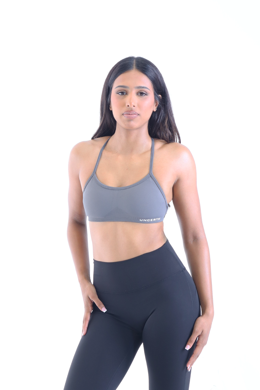 UC025 Align Strappy Sports Bra - Grey