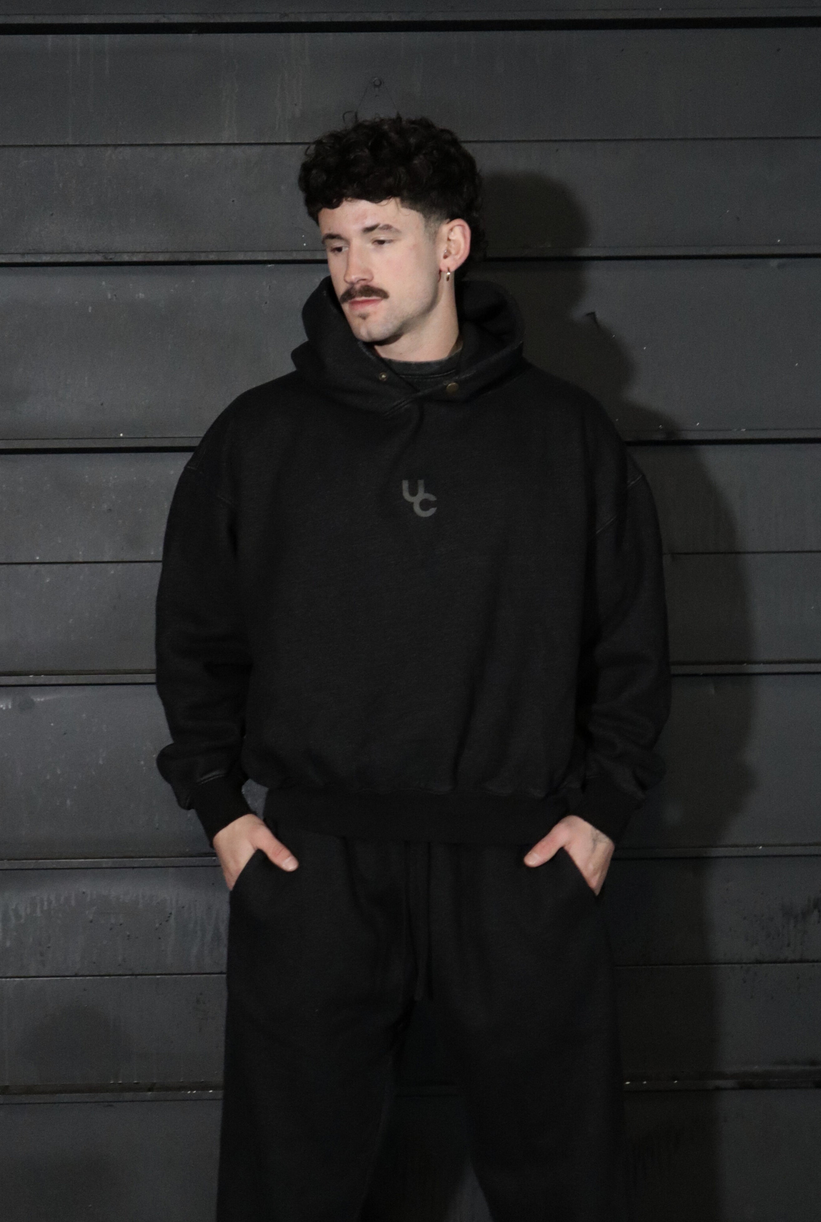 UC041 Foundation Oversized Hoodie - Black Wash