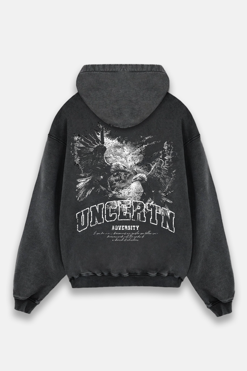 UC010 Phantom Oversized Hoodie - Black Wash