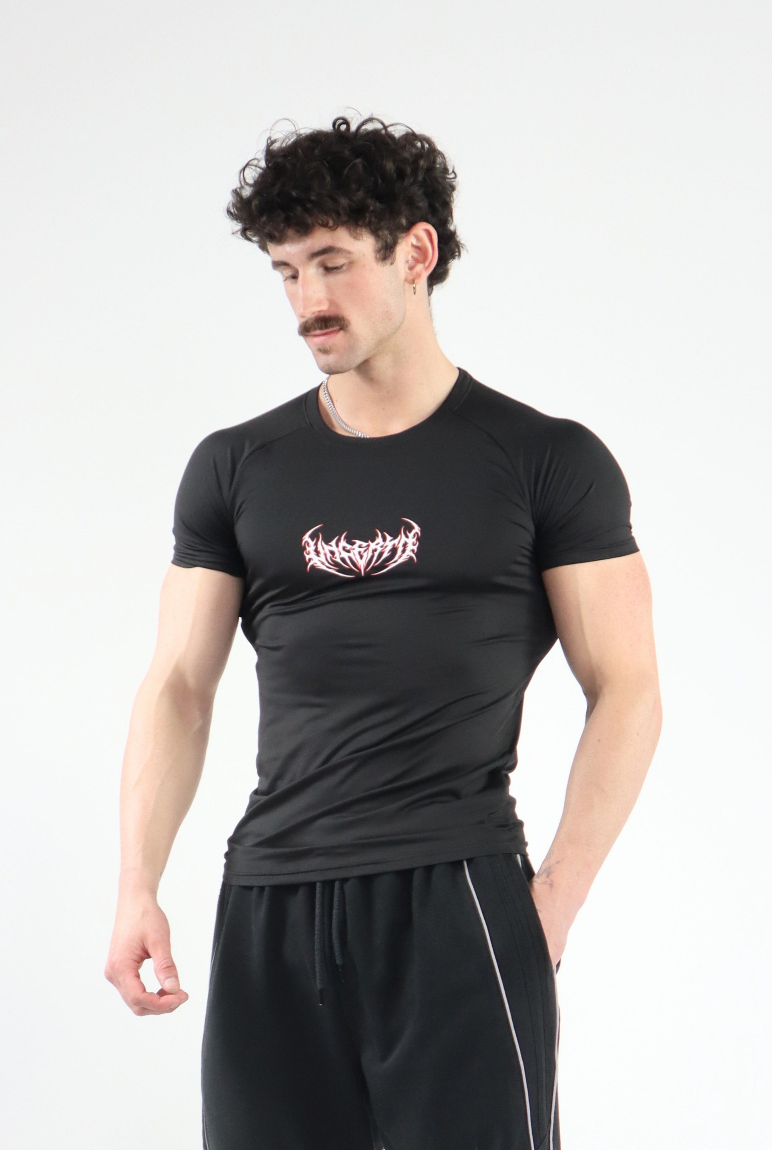 UC046 Void Compression Tee - Black/Red