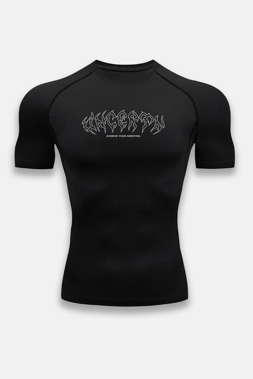 UC08 Resurgence Compression Tee - Black/White
