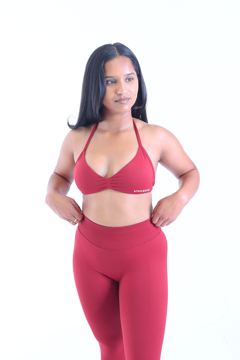 UC018 Elevate Backless Sports Bra - Cherry