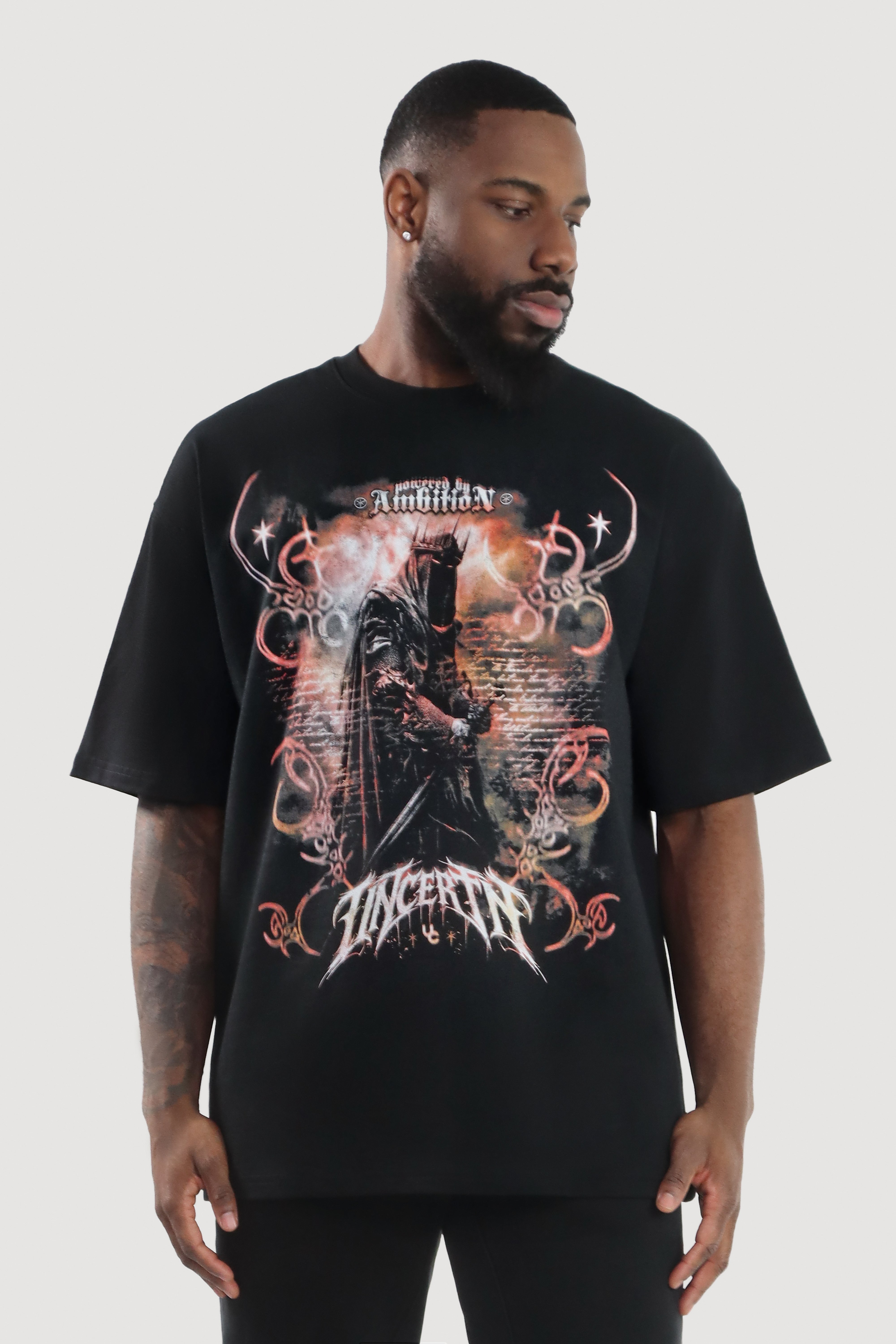 UC053 Dark Knight Oversized Tee - Black