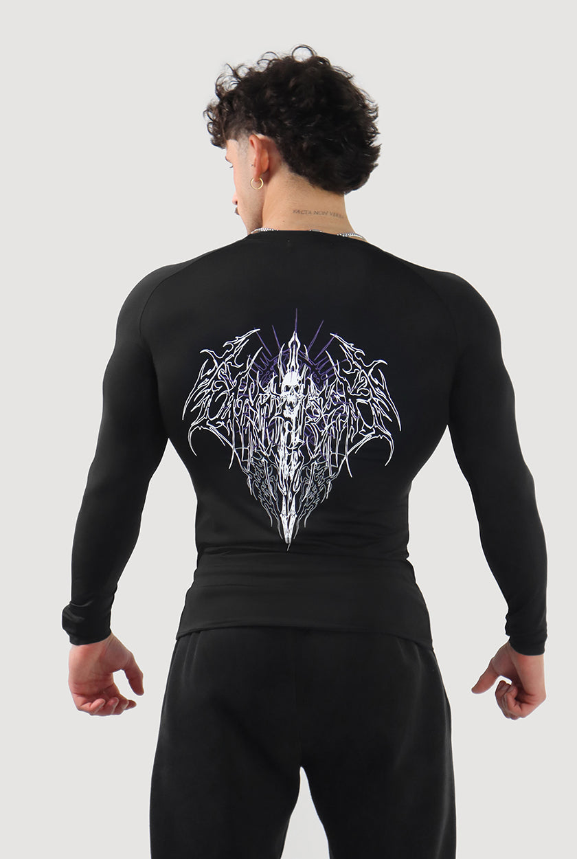 UC046 Void Compression Longsleeve - Black/Purple