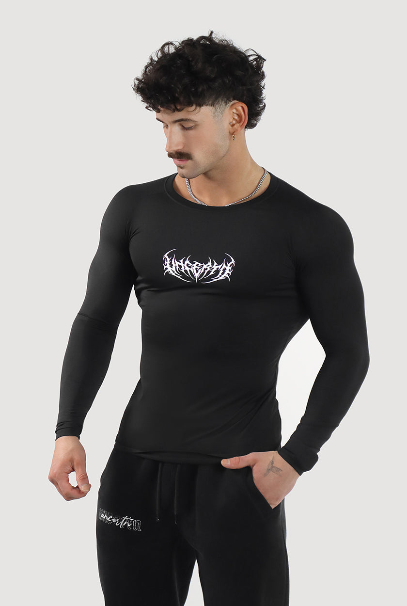 UC046 Void Compression Longsleeve - Black/Purple
