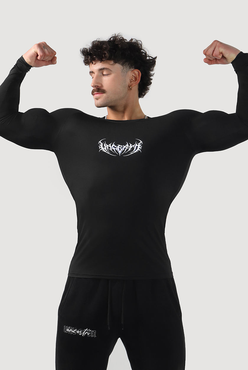 UC046 Void Compression Longsleeve - Black/Blue