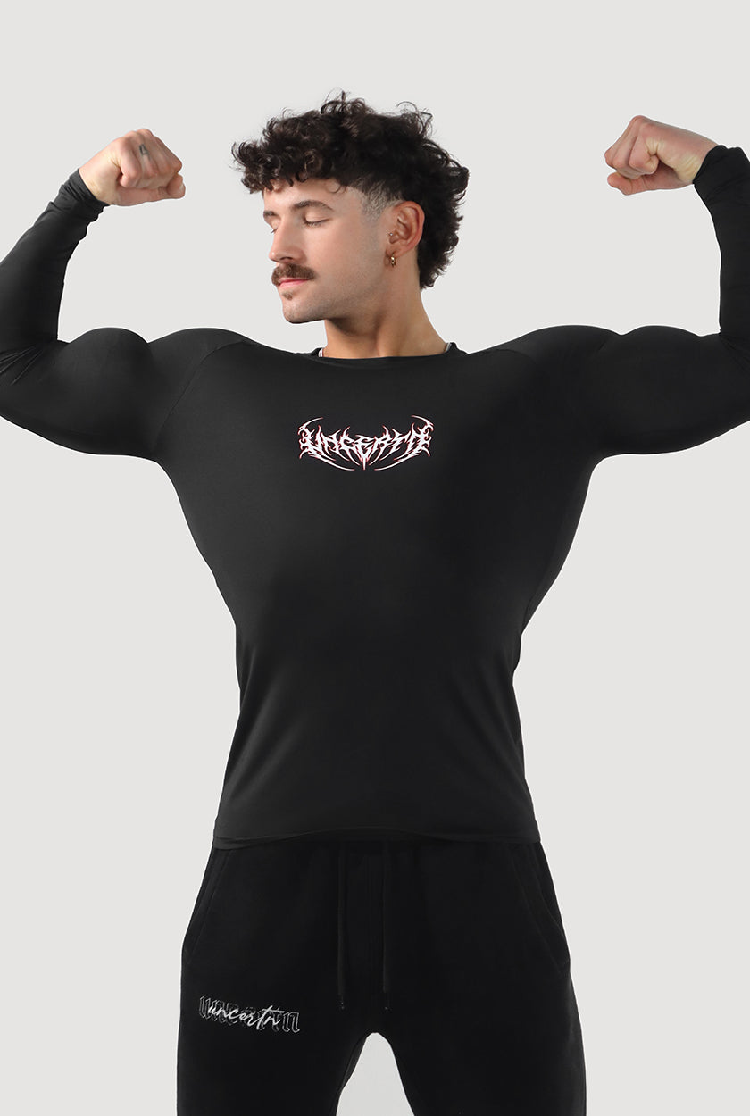 UC046 Void Compression Longsleeve - Black/Red