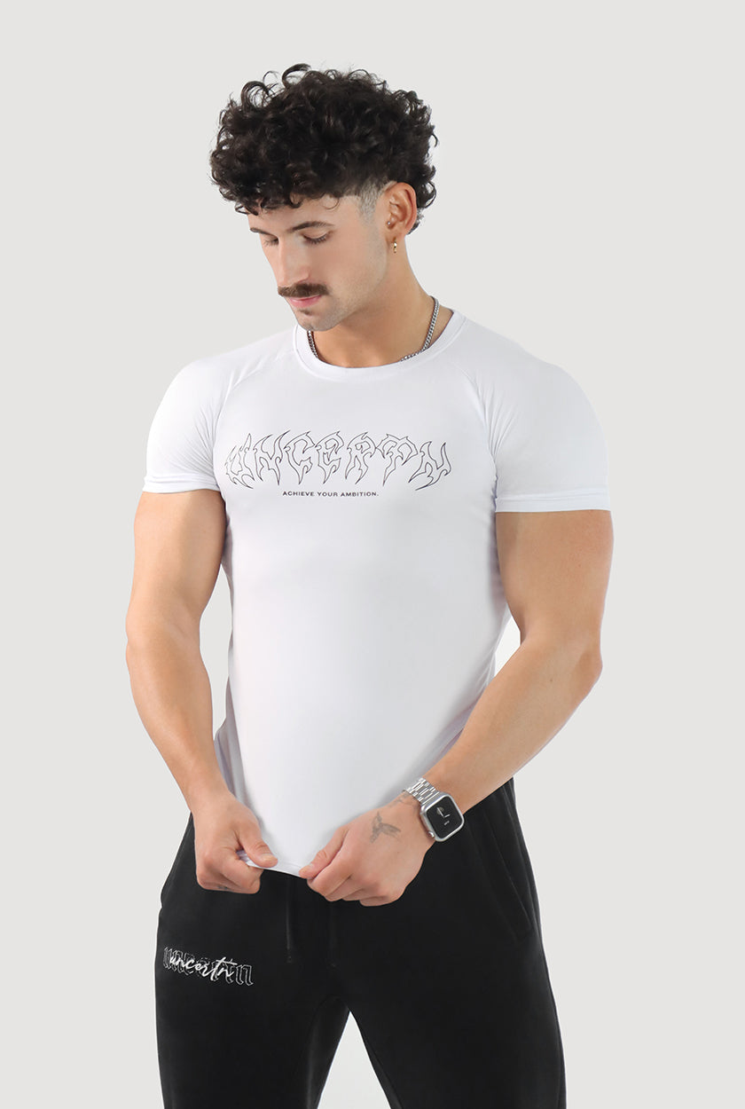 UC08 Resurgence Compression Tee - White/Black