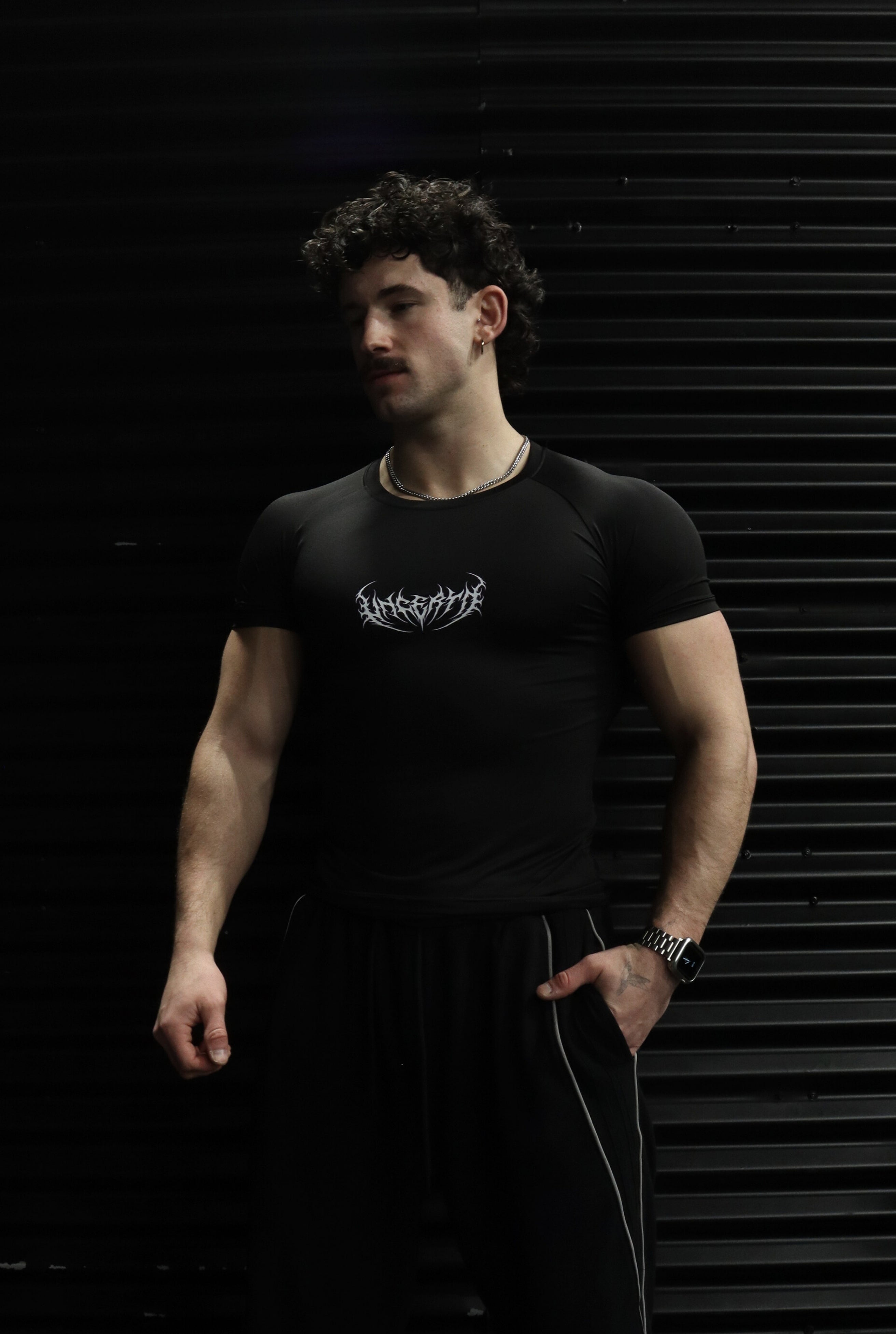 UC046 Void Compression Tee - Black/Purple