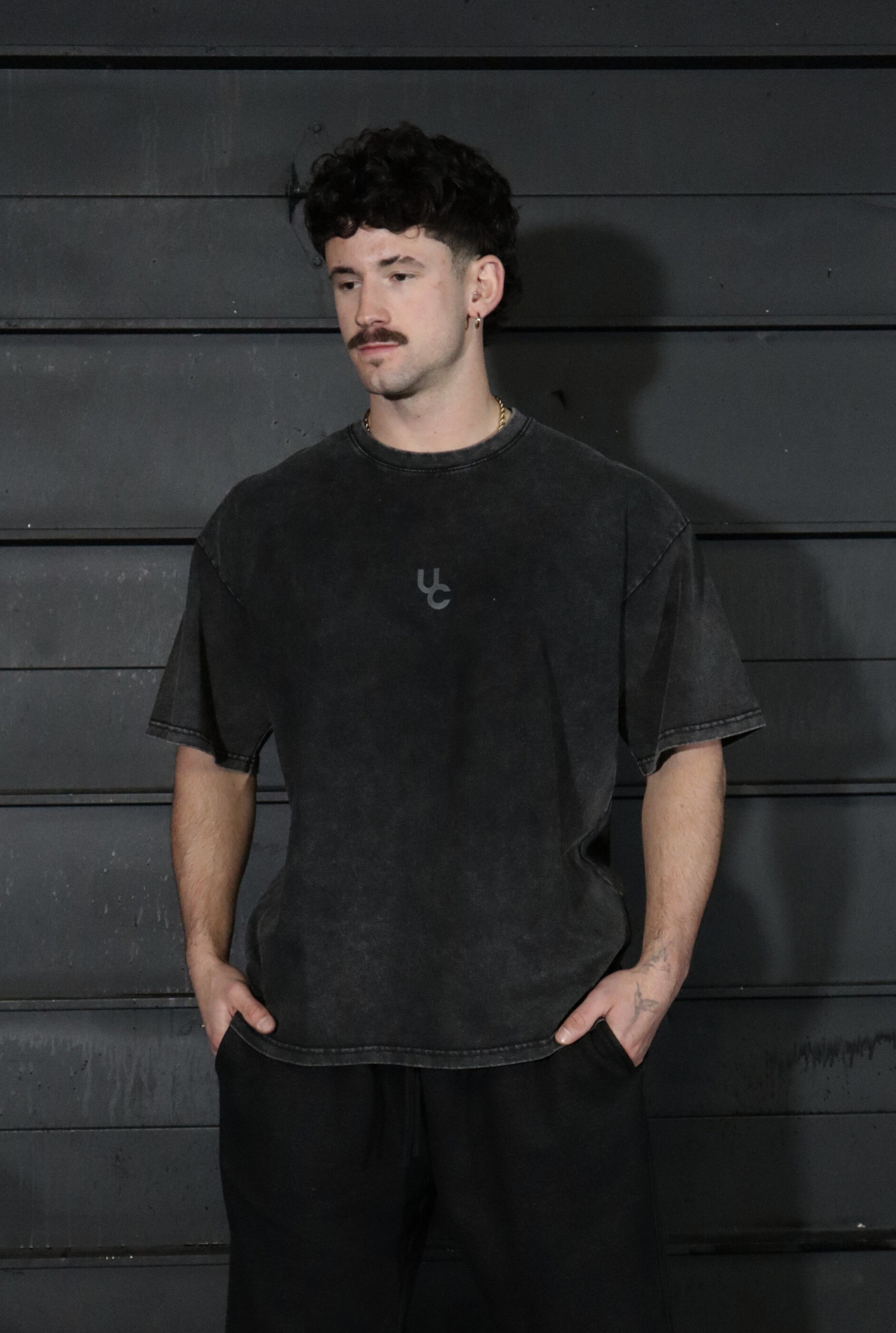UC041 Foundation Oversized Tee - Black Wash