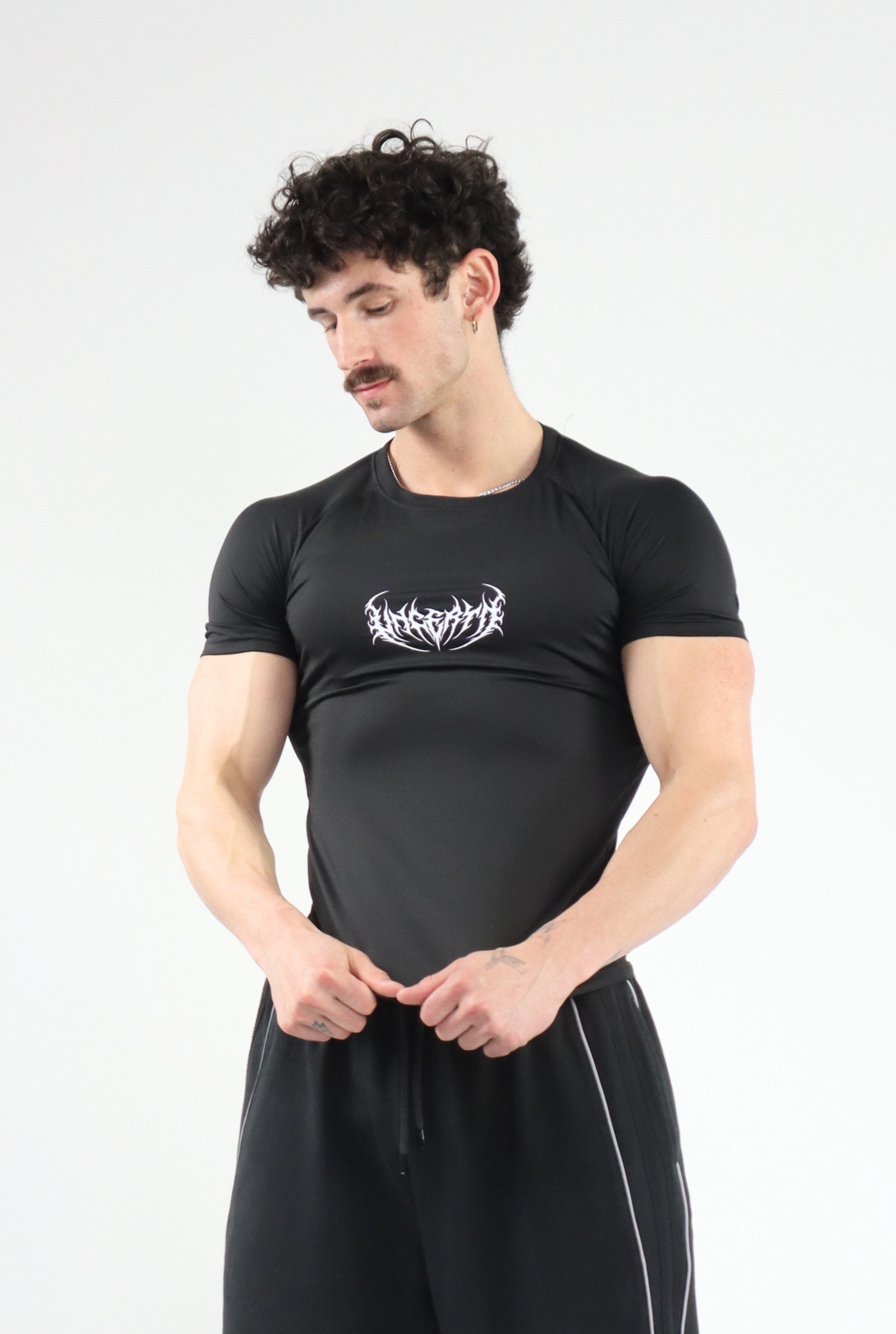 UC046 Void Compression Tee - Black/Purple