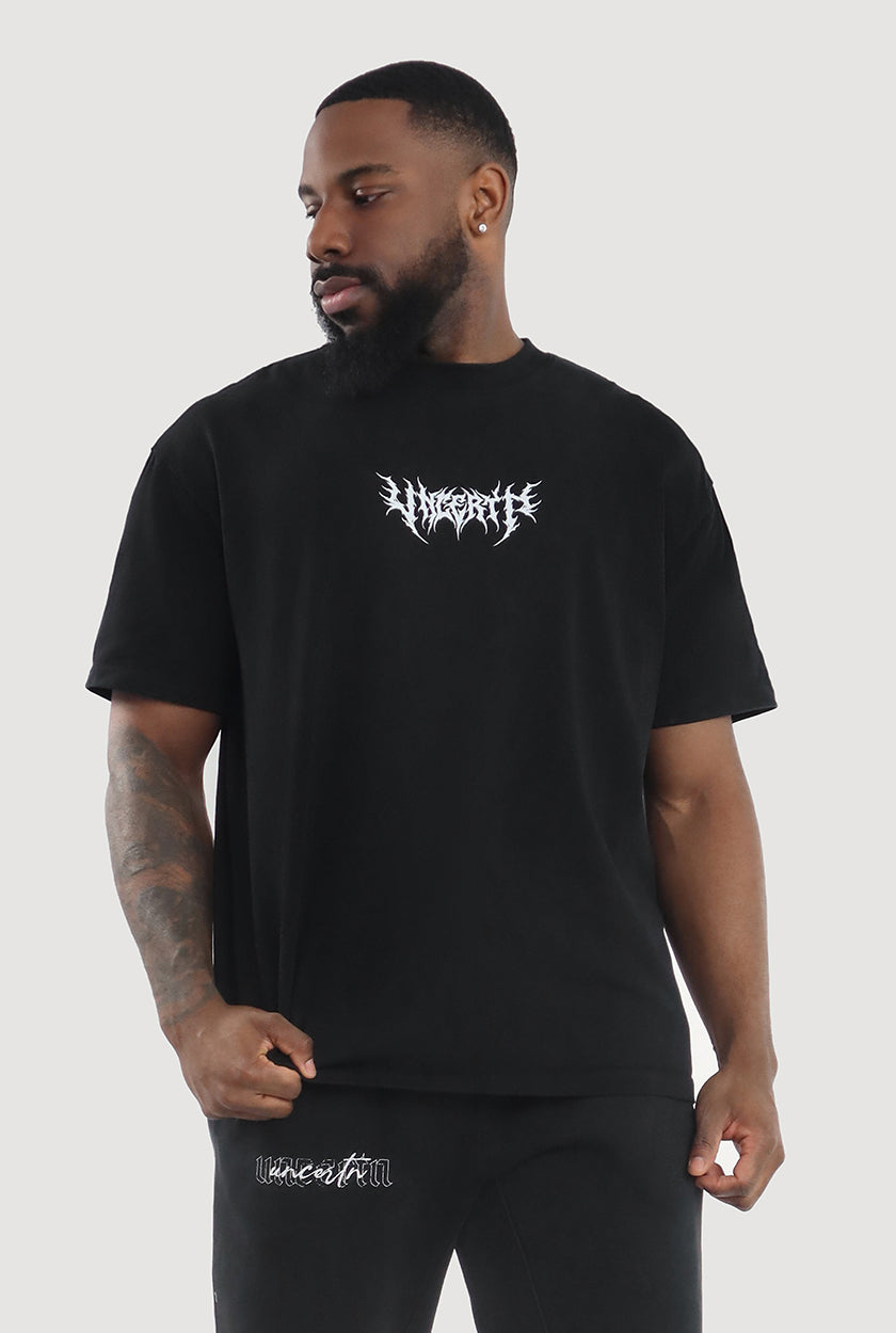 UC024 Conquer Oversized Tee - Black