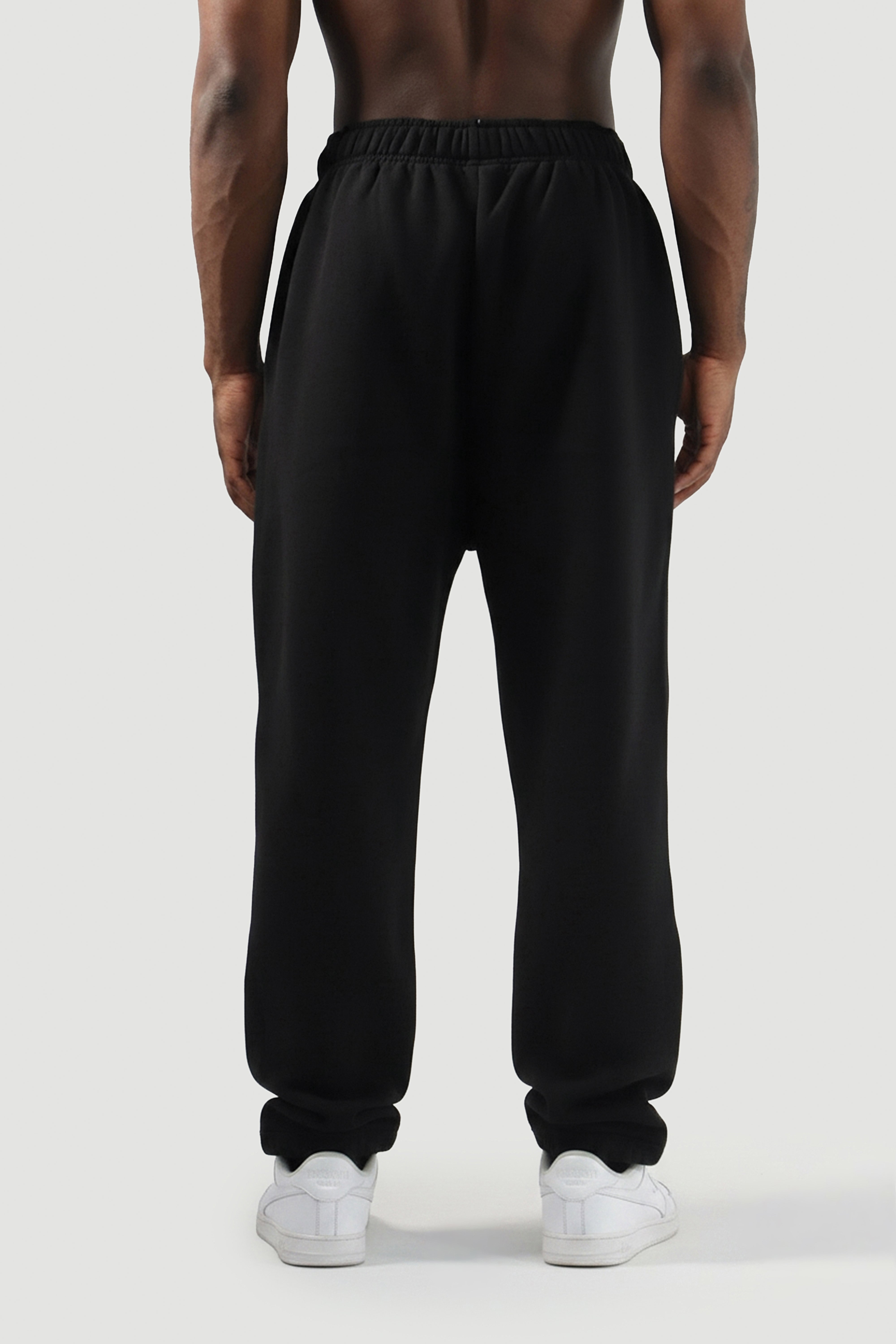 UC048 Shadow Oversized Stitched Joggers - Black