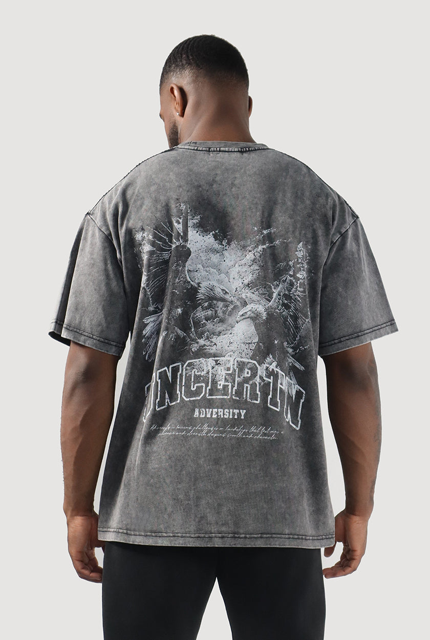 UC010 Phantom Oversized Tee - Grey Wash