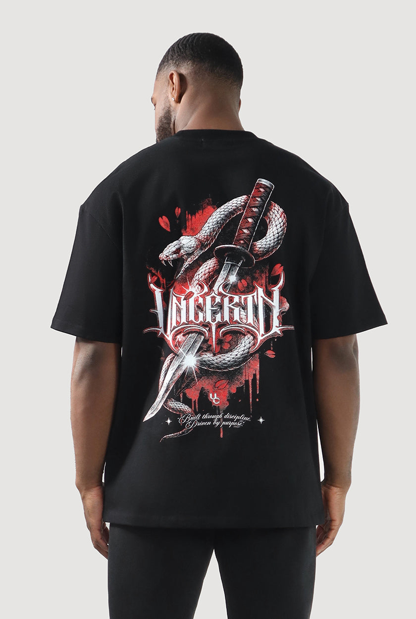 UC037 Katana Oversized Tee - Black
