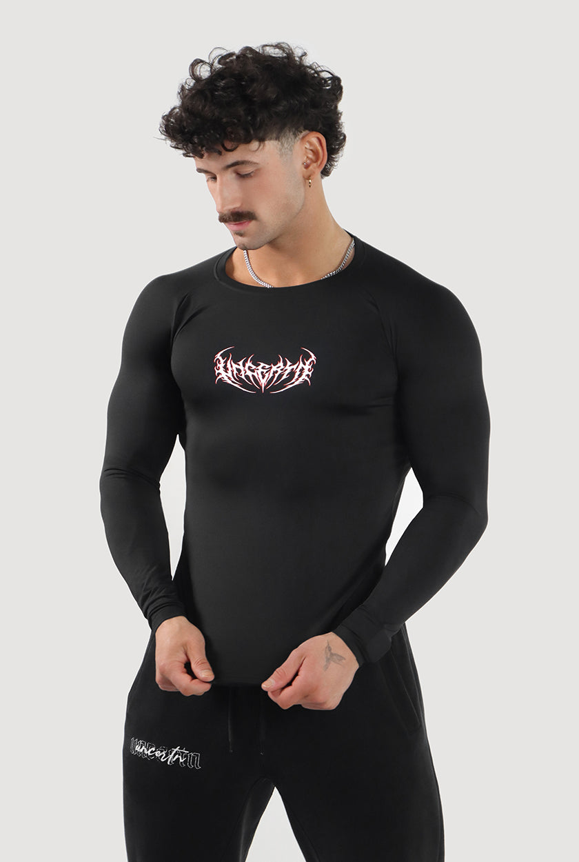 UC046 Void Compression Longsleeve - Black/Red