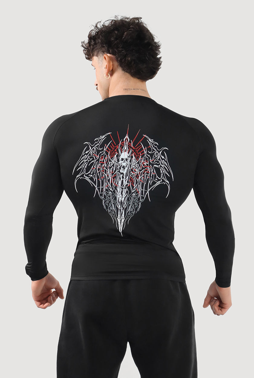 UC046 Void Compression Longsleeve - Black/Red