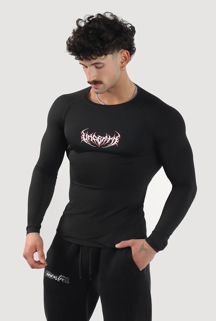 UC046 Void Compression Longsleeve - Black/Red