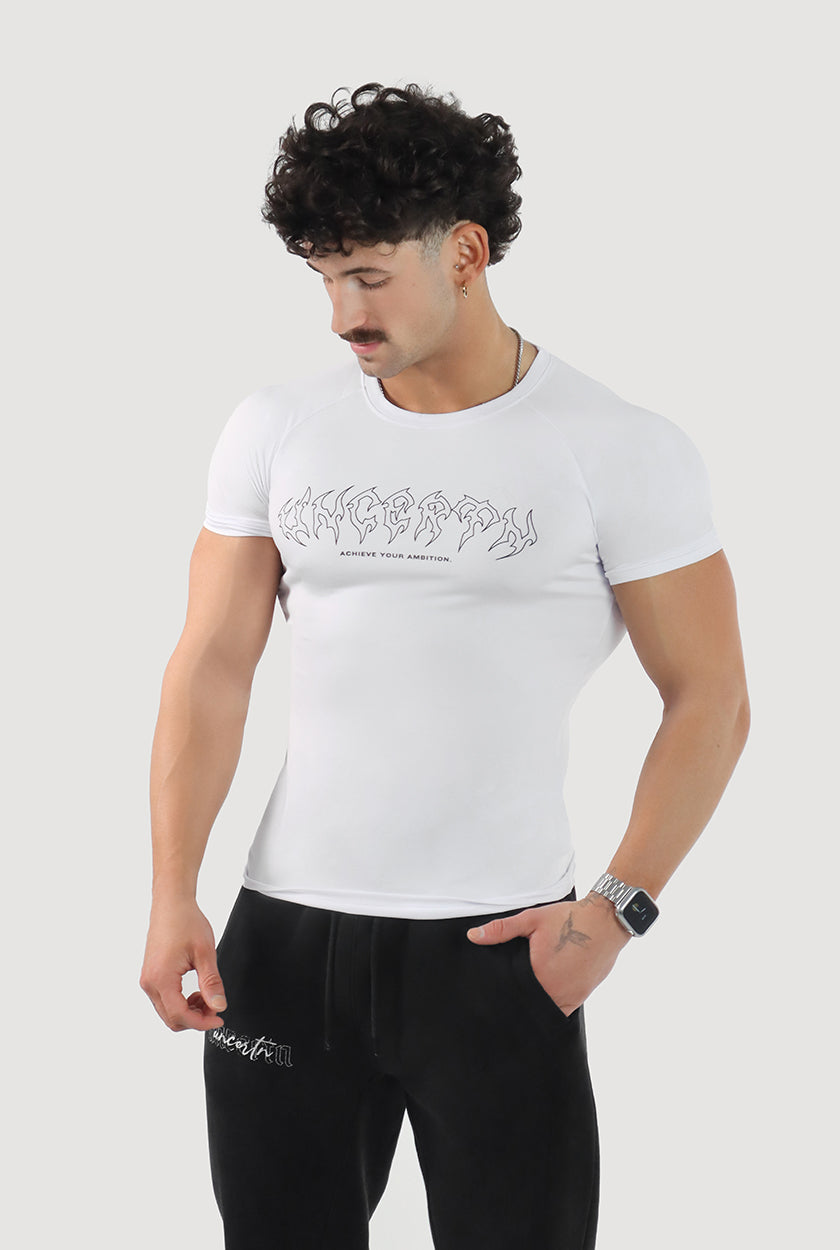 UC08 Resurgence Compression Tee - White/Black