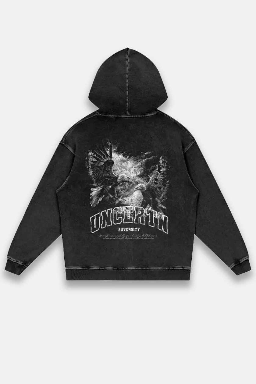 UC010 Phantom Oversized Hoodie - Black Wash